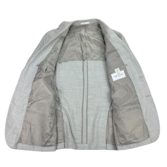 Calvin Klein Mens X Slim Fit Soft Solid Sport Coat Heather Gray 38R - Picture 2 of 5